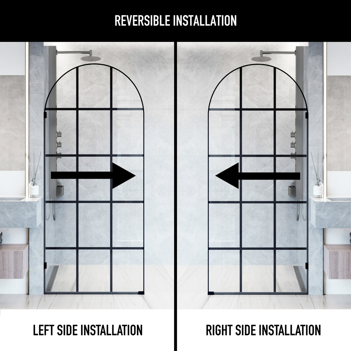 Arden Frameless Fixed Shower Screen