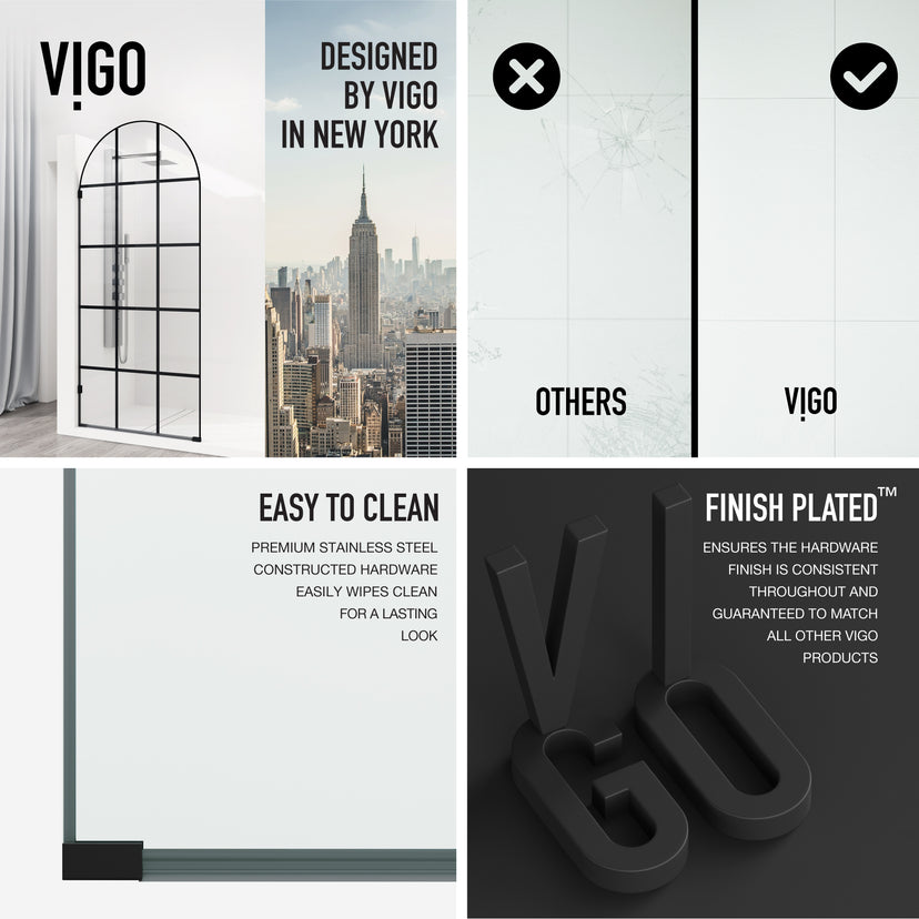 Arden Frameless Fixed Shower Screen