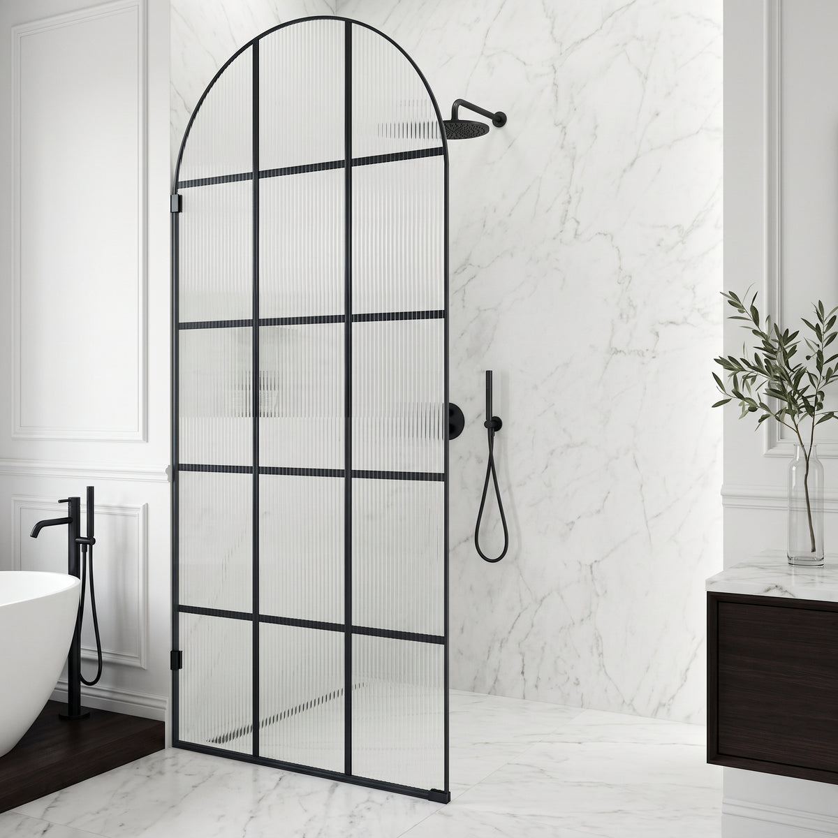 Arden Frameless Fixed Shower Screen