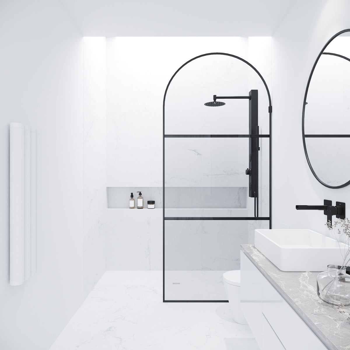 Arden Frameless Fixed Shower Screen