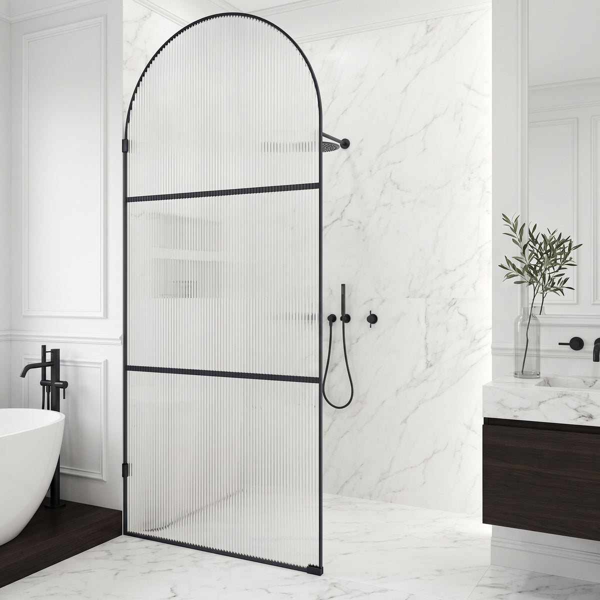 Arden Frameless Fixed Shower Screen
