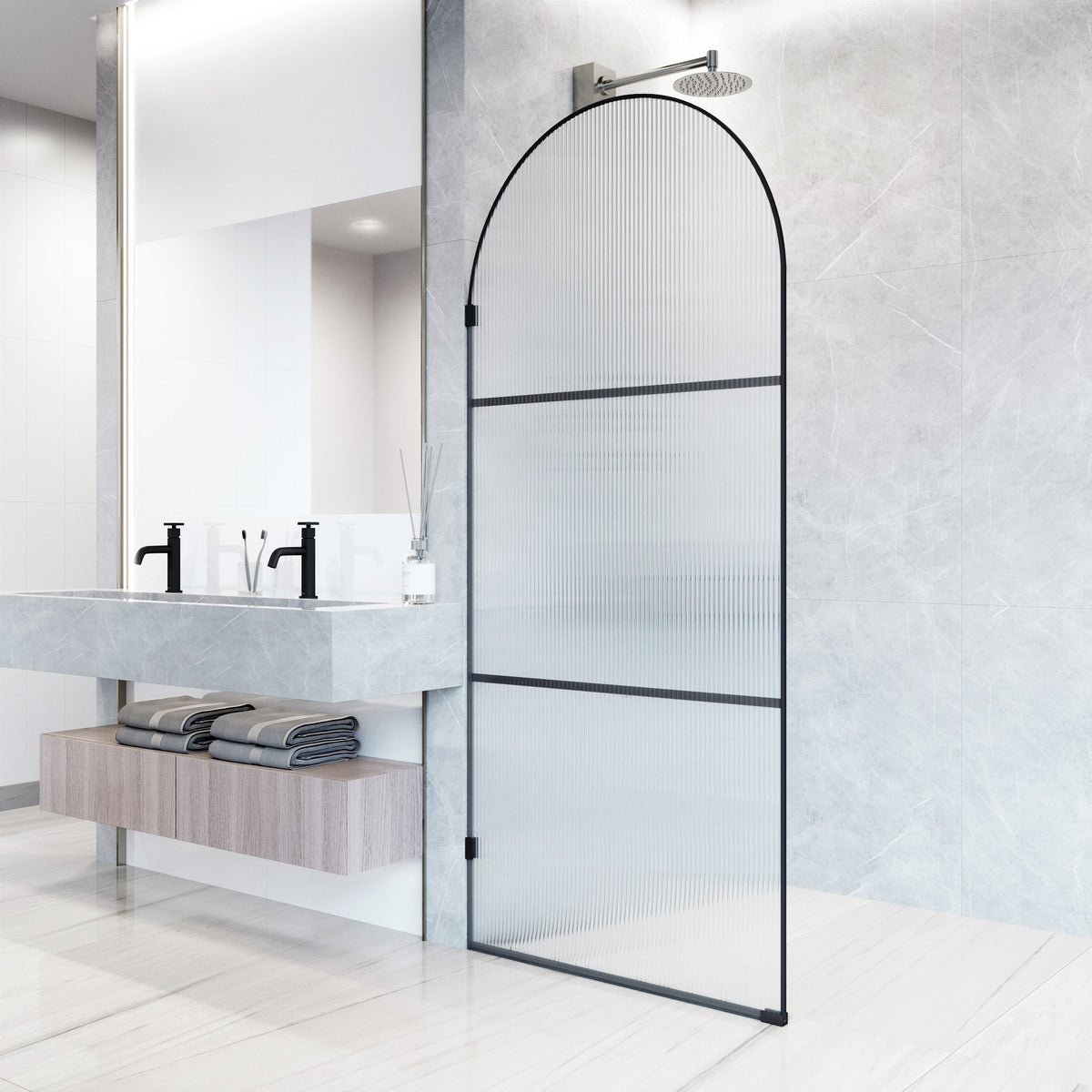 Arden Frameless Fixed Shower Screen