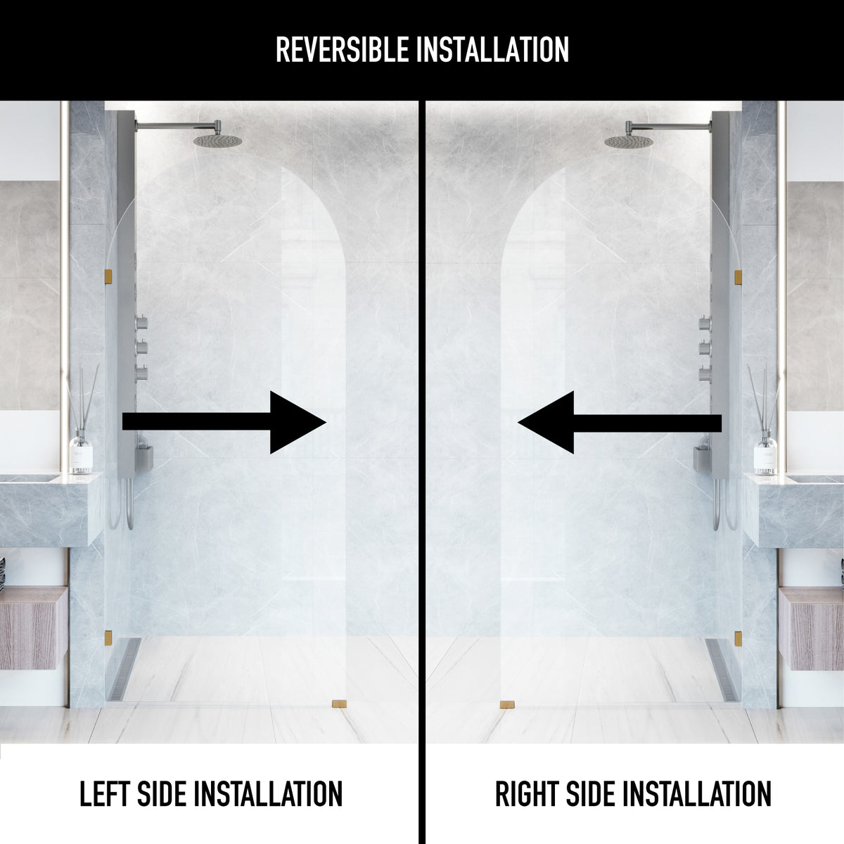 Arden Frameless Fixed Shower Screen
