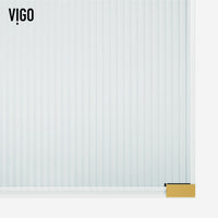 Arden 34 in. W x 78 in. H Frameless Fixed Shower Screen in Matte Brushed Gold with 3/8 in. (10mm) Fluted Glass and Elan 24 in. Linear Shower Drain