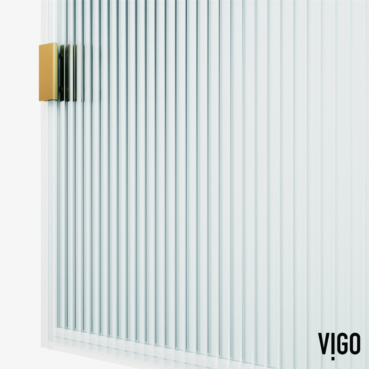 Arden 34 in. W x 78 in. H Frameless Fixed Shower Screen in Matte Brushed Gold with 3/8 in. (10mm) Fluted Glass and Elan 36 in. Linear Shower Drain