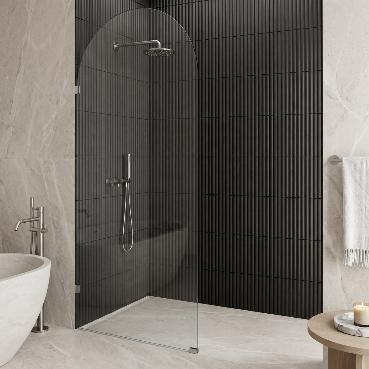 Arden Frameless Fixed Shower Screen