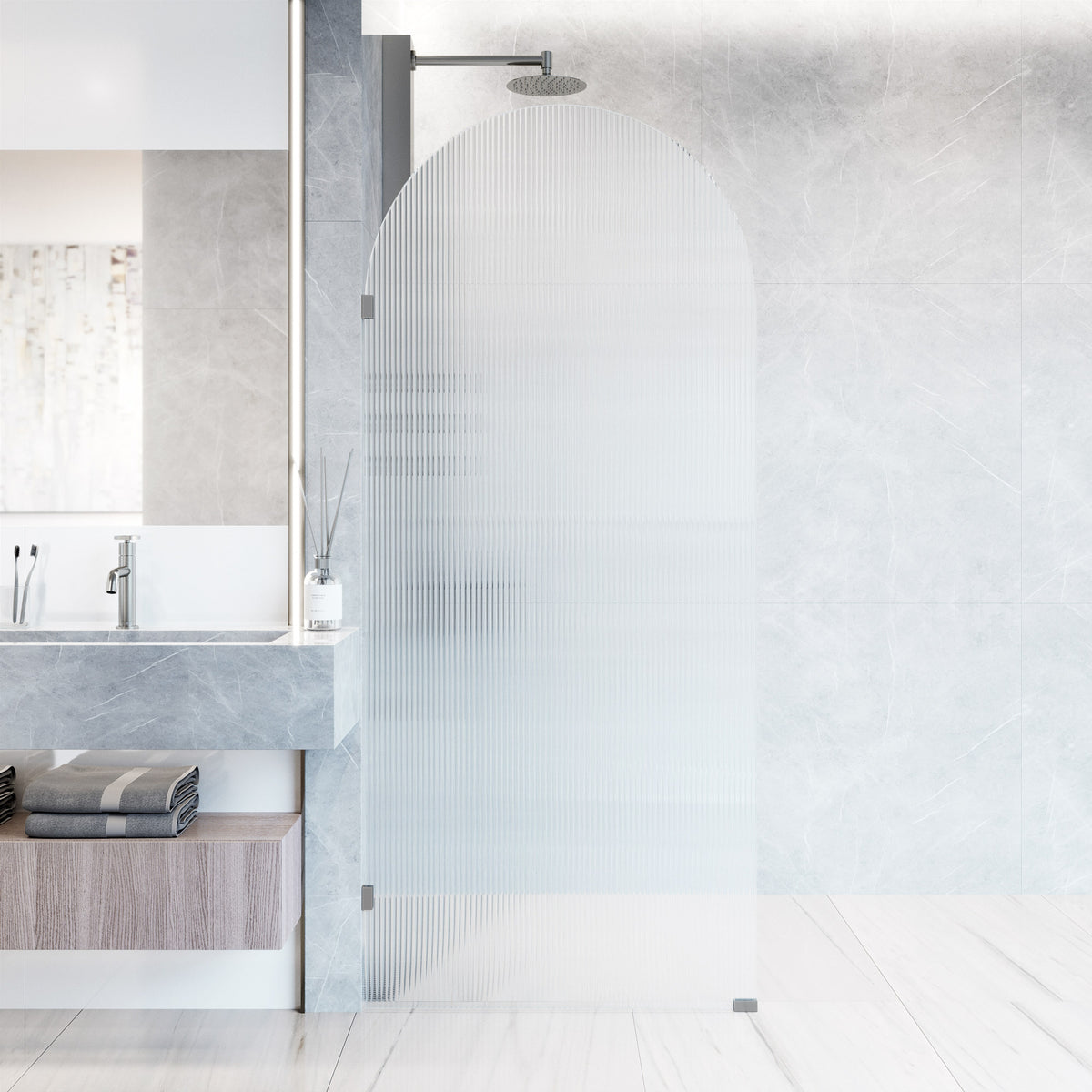 Arden Frameless Fixed Shower Screen