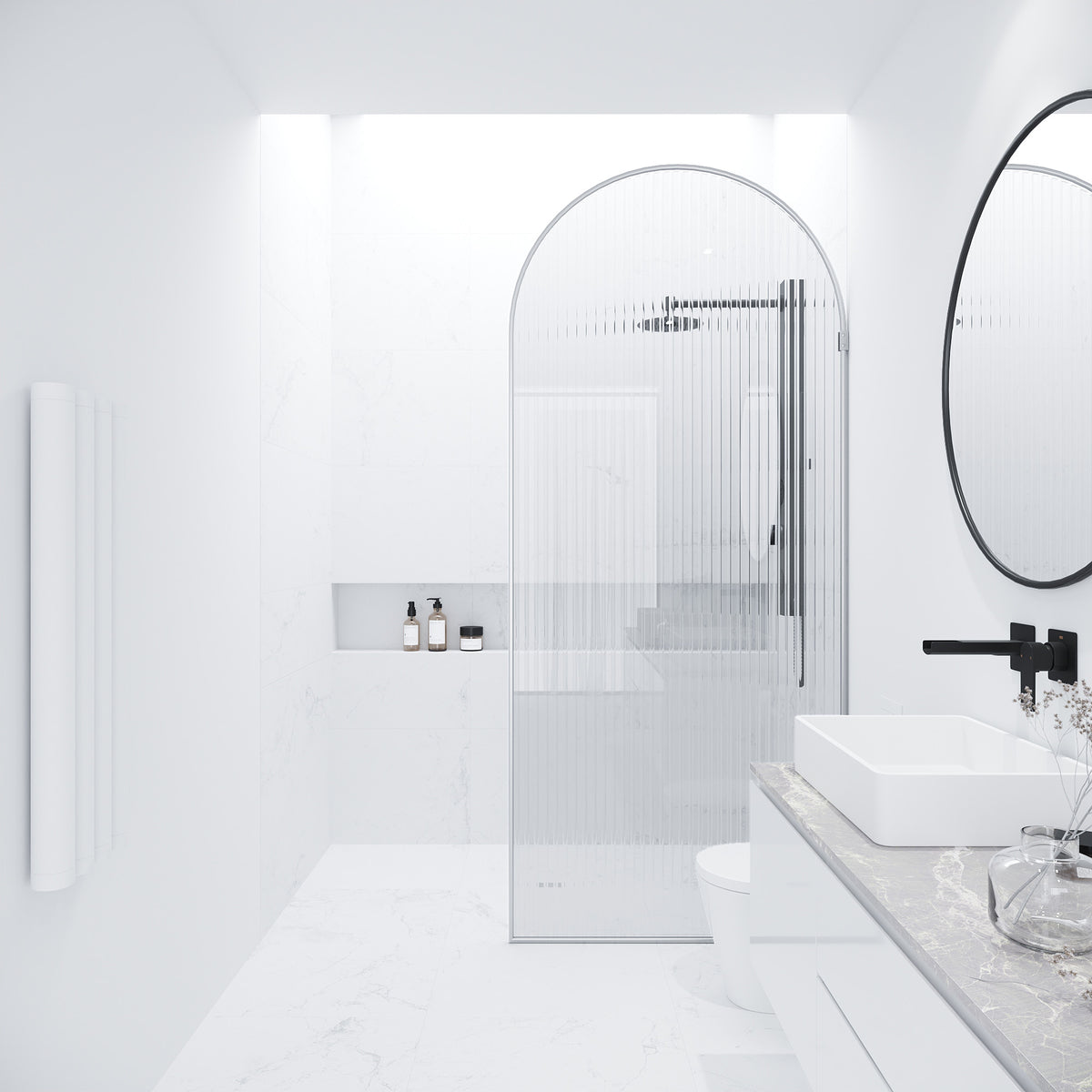 Arden Frameless Fixed Shower Screen