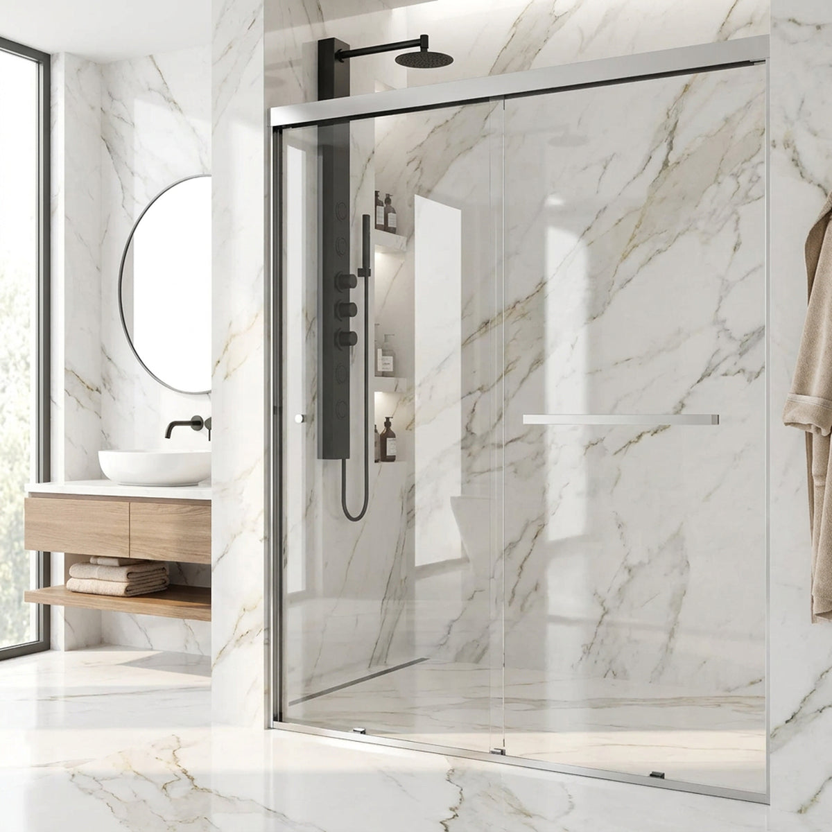 Satro Framed Sliding Shower Door