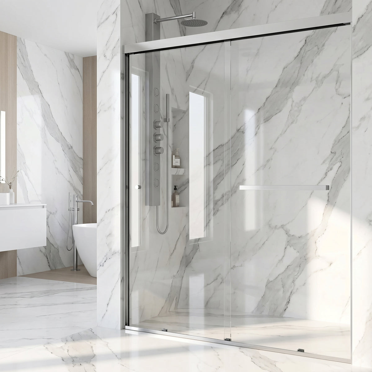 Satro Framed Sliding Shower Door