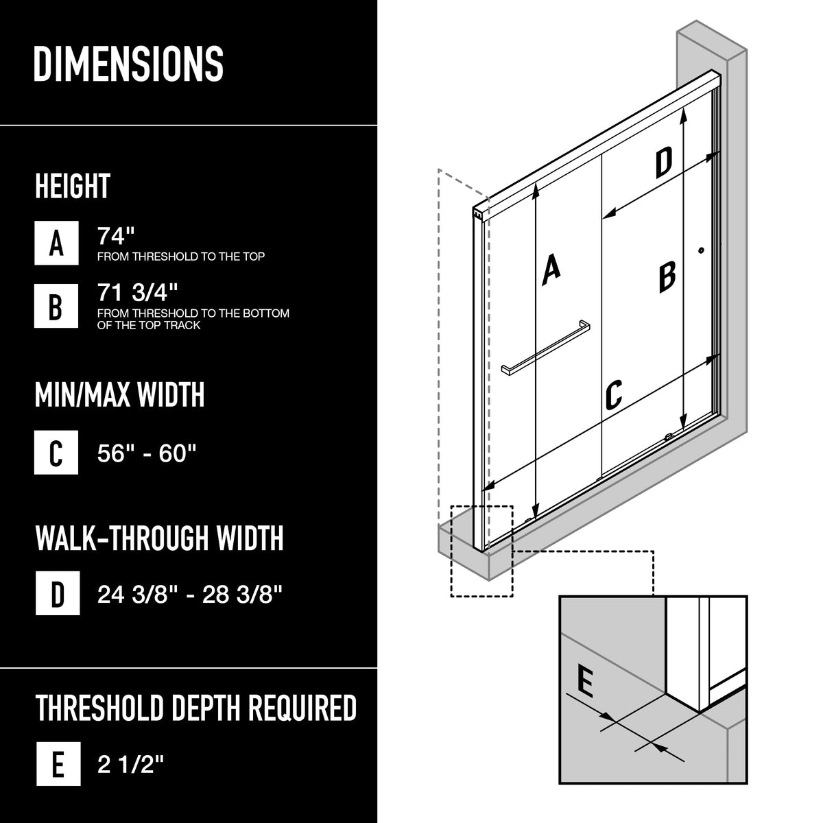 Satro Framed Sliding Shower Door