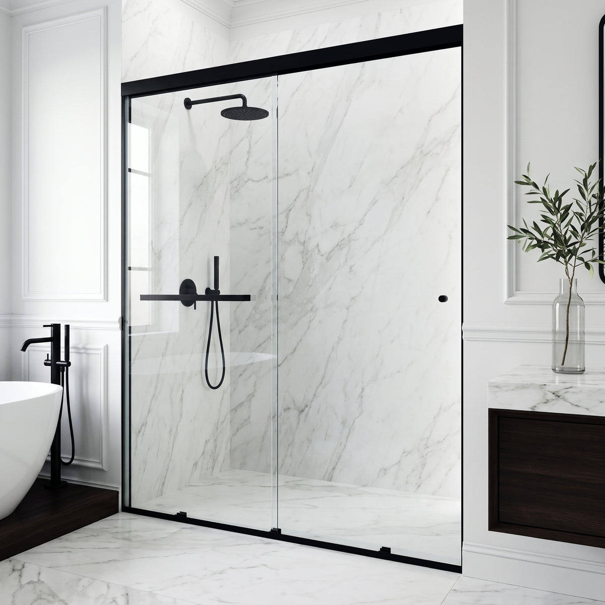 Satro Framed Sliding Shower Door