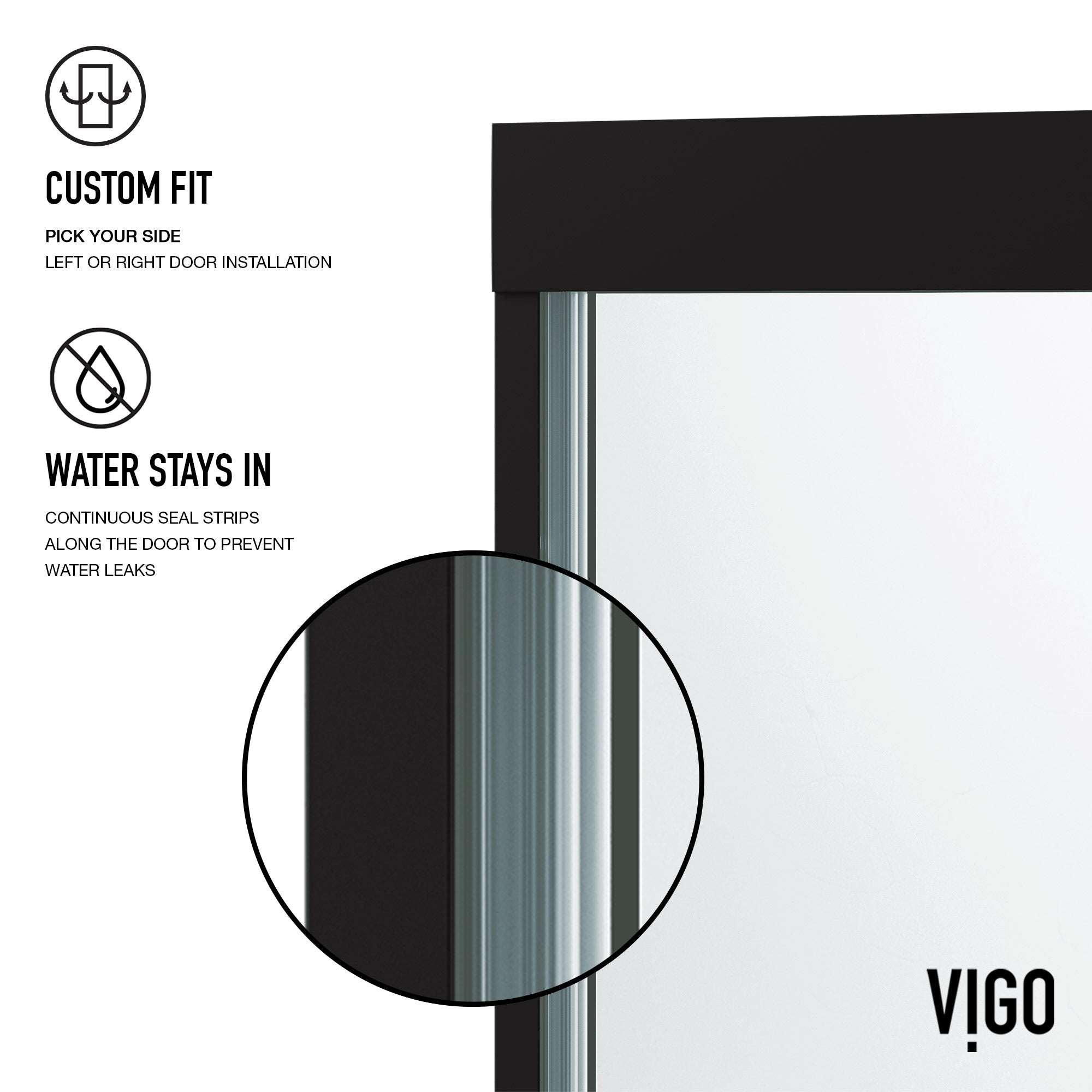 Satro – 56 to 60 in. W X 74 in. H Framed Sliding Shower Door with