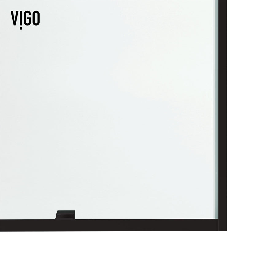 Satro 56 to 60 in W x 74 in H Double-Sliding Door in Matte Black (6mm) Clear Glass and Elan 24 in. Linear Shower Drain