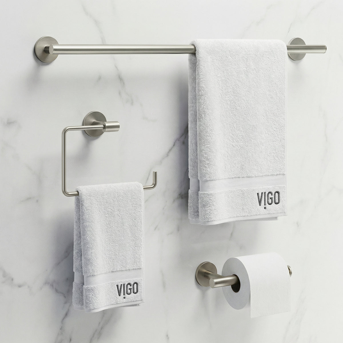 Elan 3-Piece Bath Hardware Set with 24 in. Towel Bar, Toilet Paper Holder, Hand Towel Holder