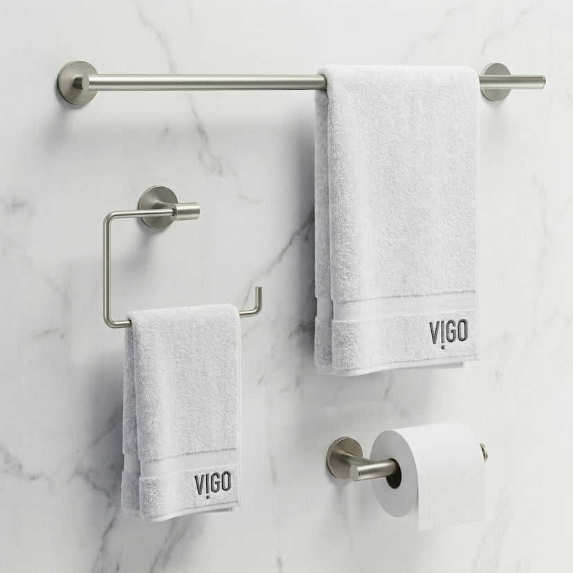 Elan 3-Piece Bath Hardware Set with 24 in. Towel Bar, Toilet Paper Holder, Hand Towel Holder