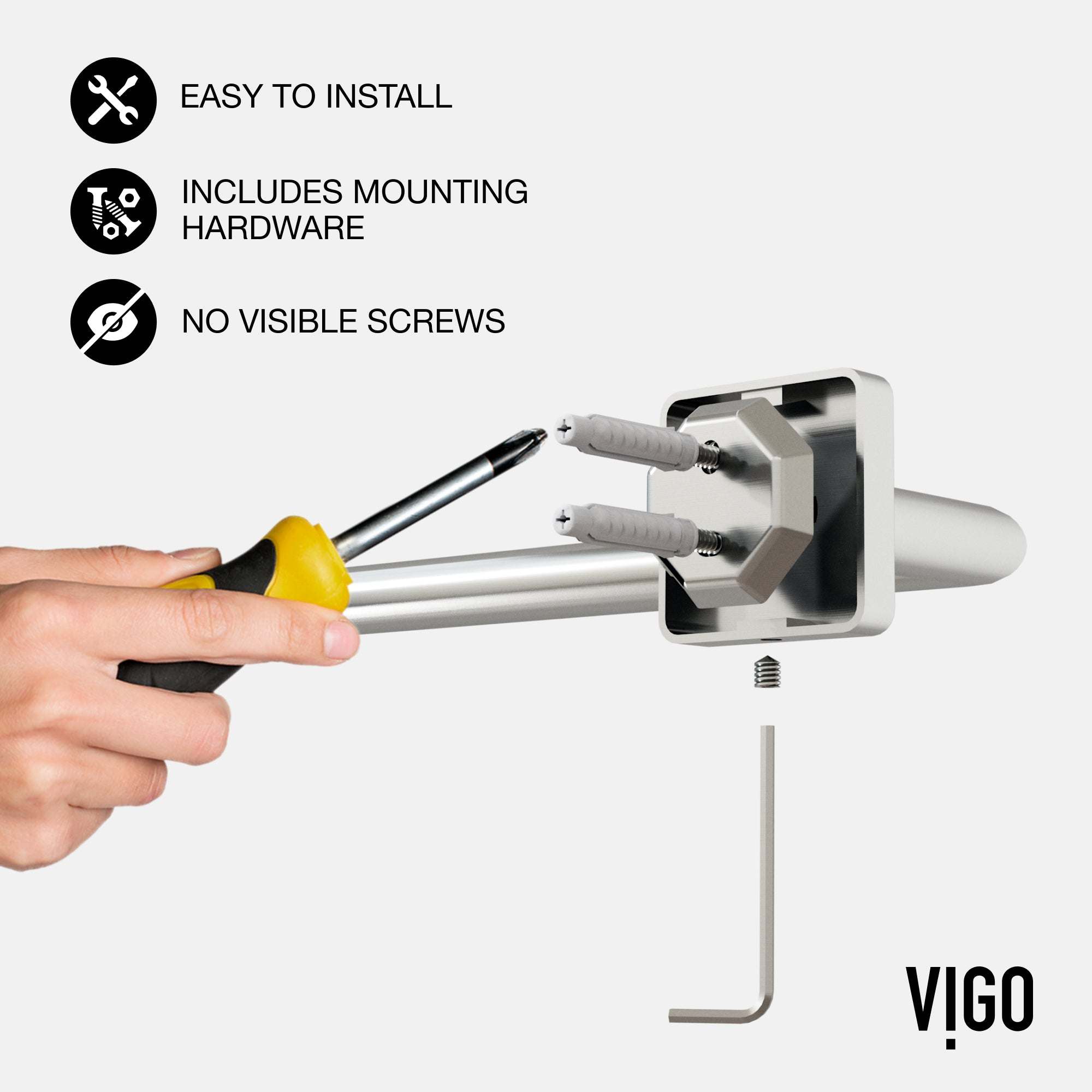 Elan 3-Piece Bath Hardware Set with 24 in. Towel Bar, Toilet Paper Holder, Hand Towel Holder