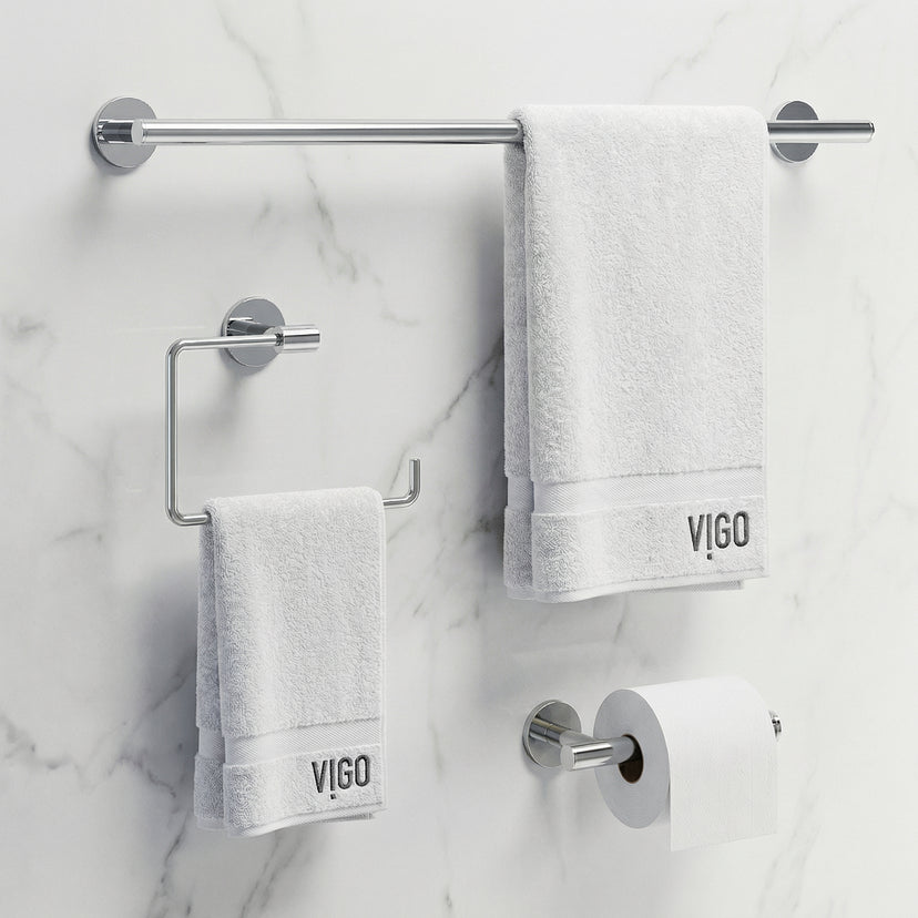 Elan 3-Piece Bath Hardware Set with 24 in. Towel Bar, Toilet Paper Holder, Hand Towel Holder