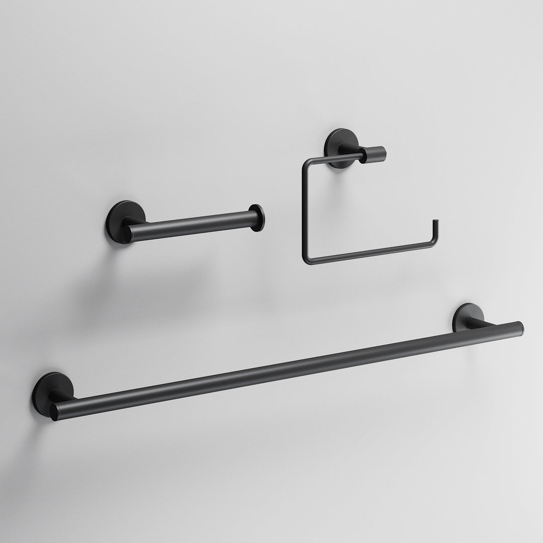 Elan 3-Piece Bath Hardware Set with 24 in. Towel Bar, Toilet Paper Holder, Hand Towel Holder