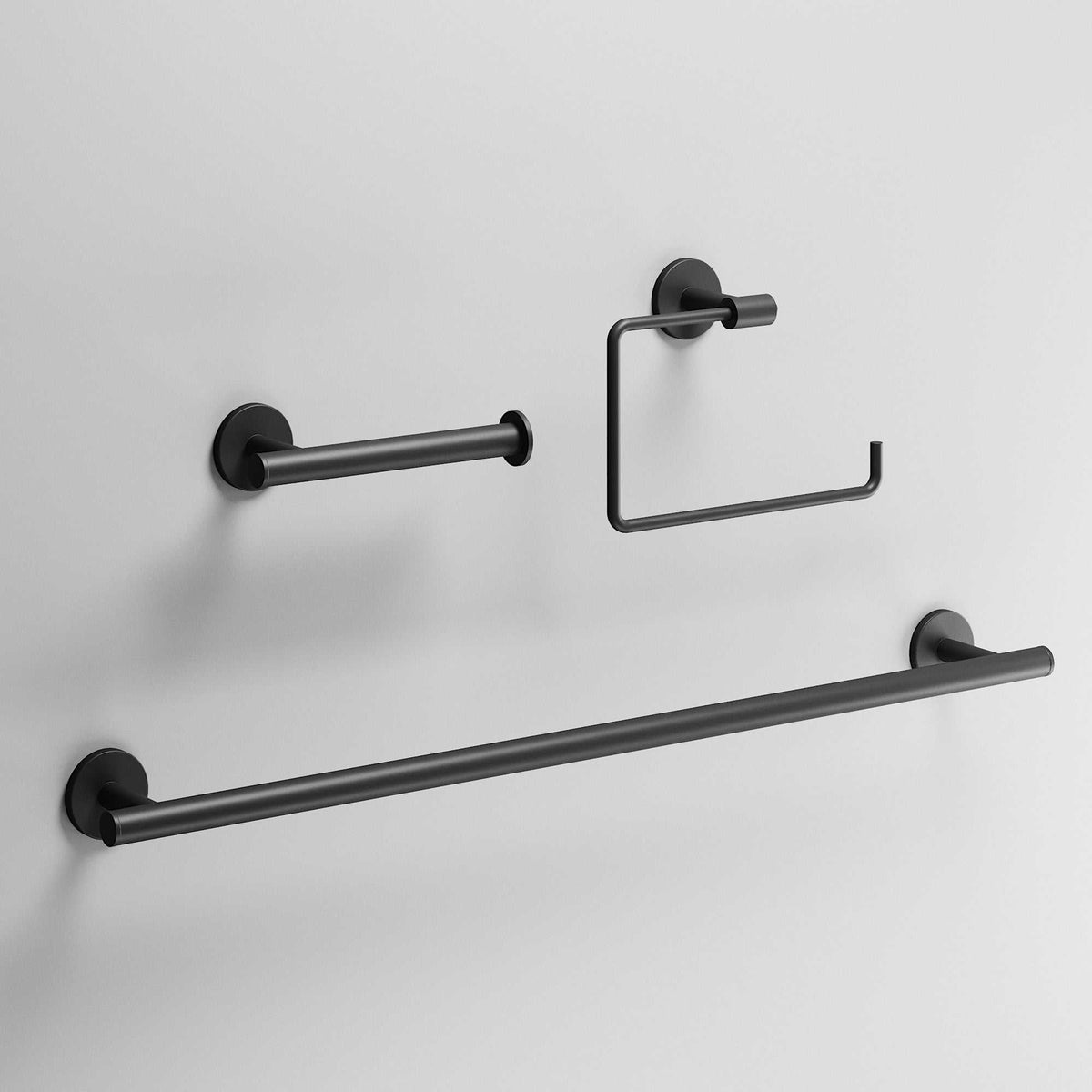 Elan 3-Piece Bath Hardware Set with 24 in. Towel Bar, Toilet Paper Holder, Hand Towel Holder