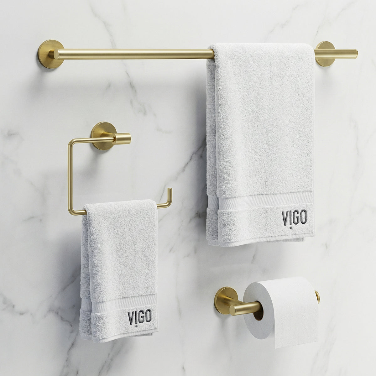 Elan 3-Piece Bath Hardware Set with 24 in. Towel Bar, Toilet Paper Holder, Hand Towel Holder