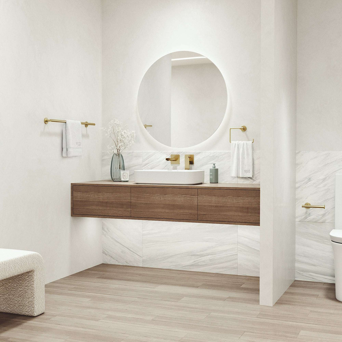 Elan 3-Piece Bath Hardware Set with 24 in. Towel Bar, Toilet Paper Holder, Hand Towel Holder