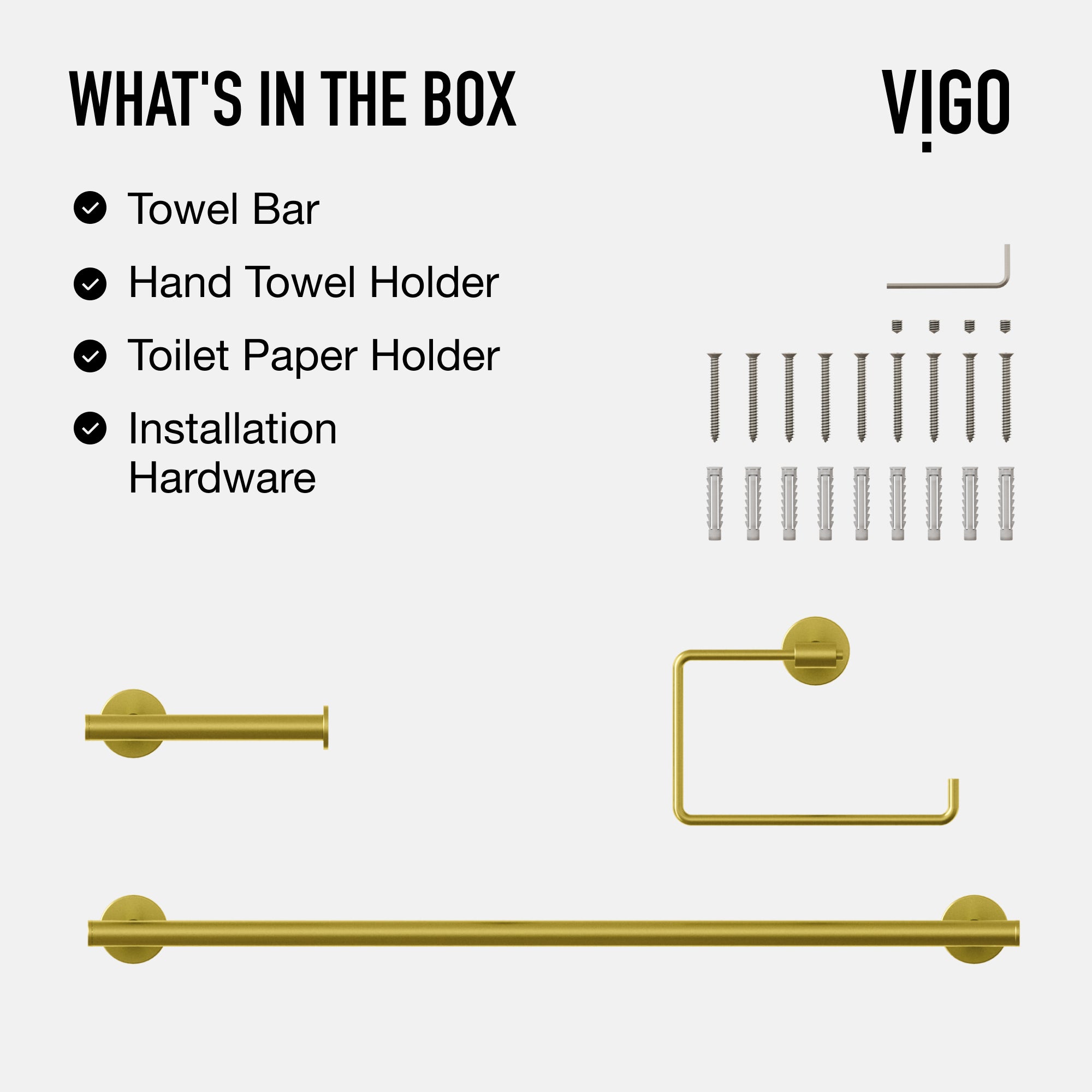 Elan 3-Piece Bath Hardware Set with 24 in. Towel Bar, Toilet Paper Holder, Hand Towel Holder