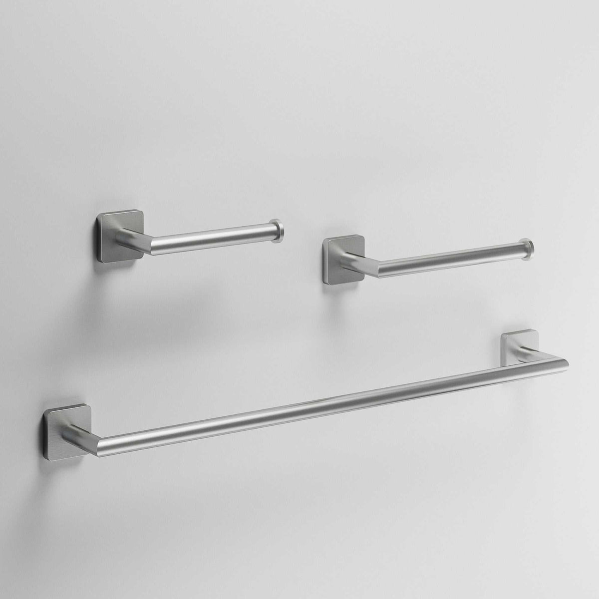 Satro 3-Piece Bath Hardware Set with 24 in. Towel Bar, Toilet Paper Holder, Hand Towel Holder