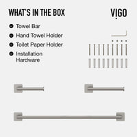 Satro 3-Piece Bath Hardware Set with 24 in. Towel Bar, Toilet Paper Holder, Hand Towel Holder