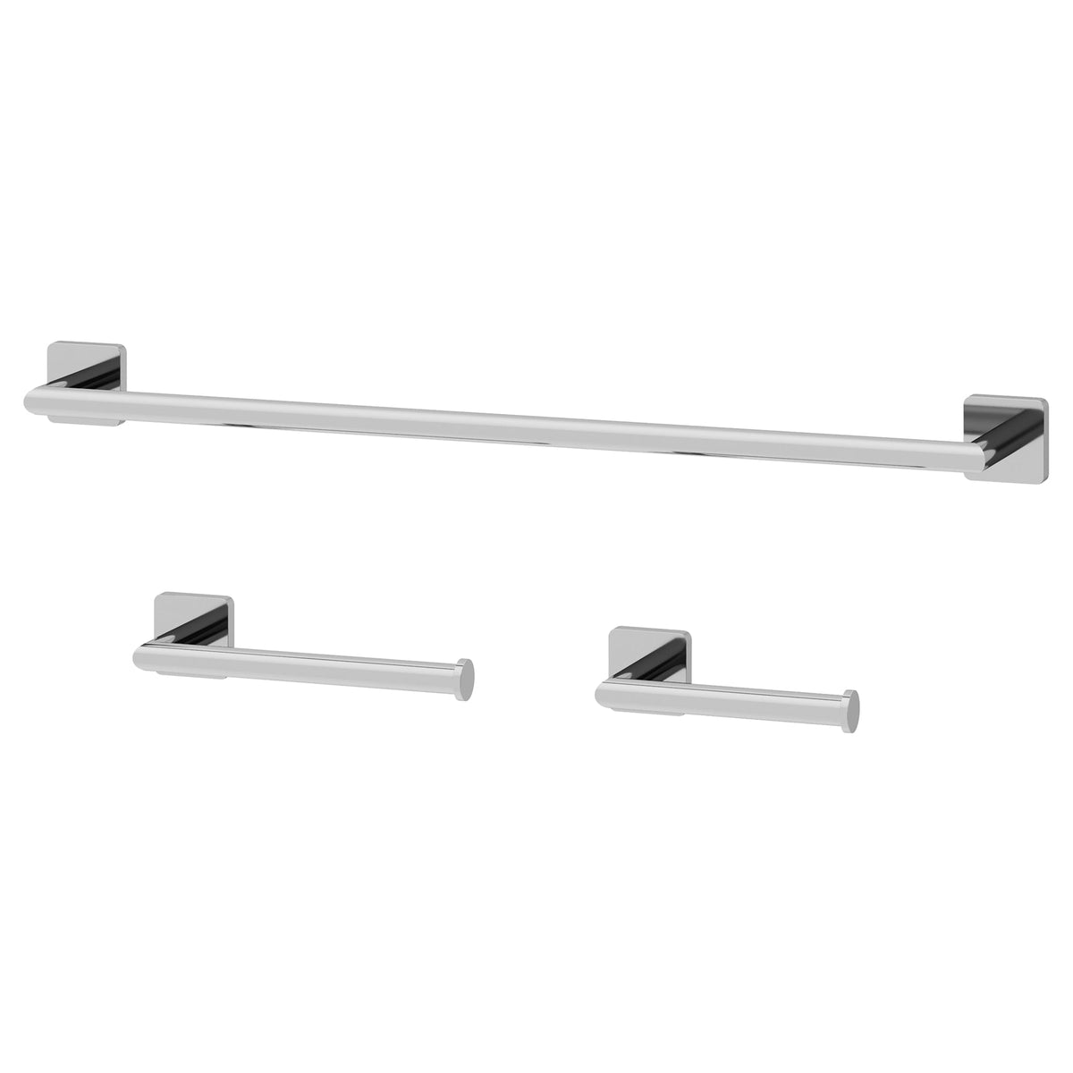 Satro 3-Piece Bath Hardware Set with 24 in. Towel Bar, Toilet Paper Holder, Hand Towel Holder