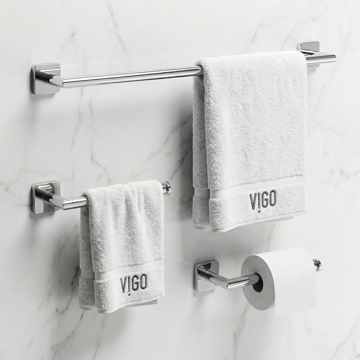 Satro 3-Piece Bath Hardware Set with 24 in. Towel Bar, Toilet Paper Holder, Hand Towel Holder