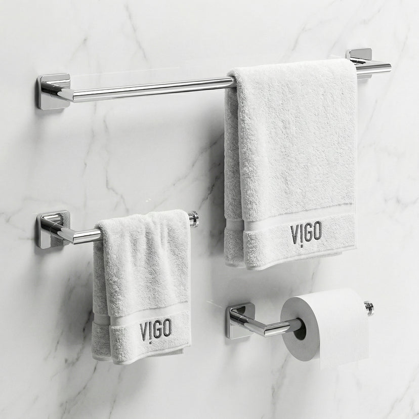 Satro 3-Piece Bath Hardware Set with 24 in. Towel Bar, Toilet Paper Holder, Hand Towel Holder