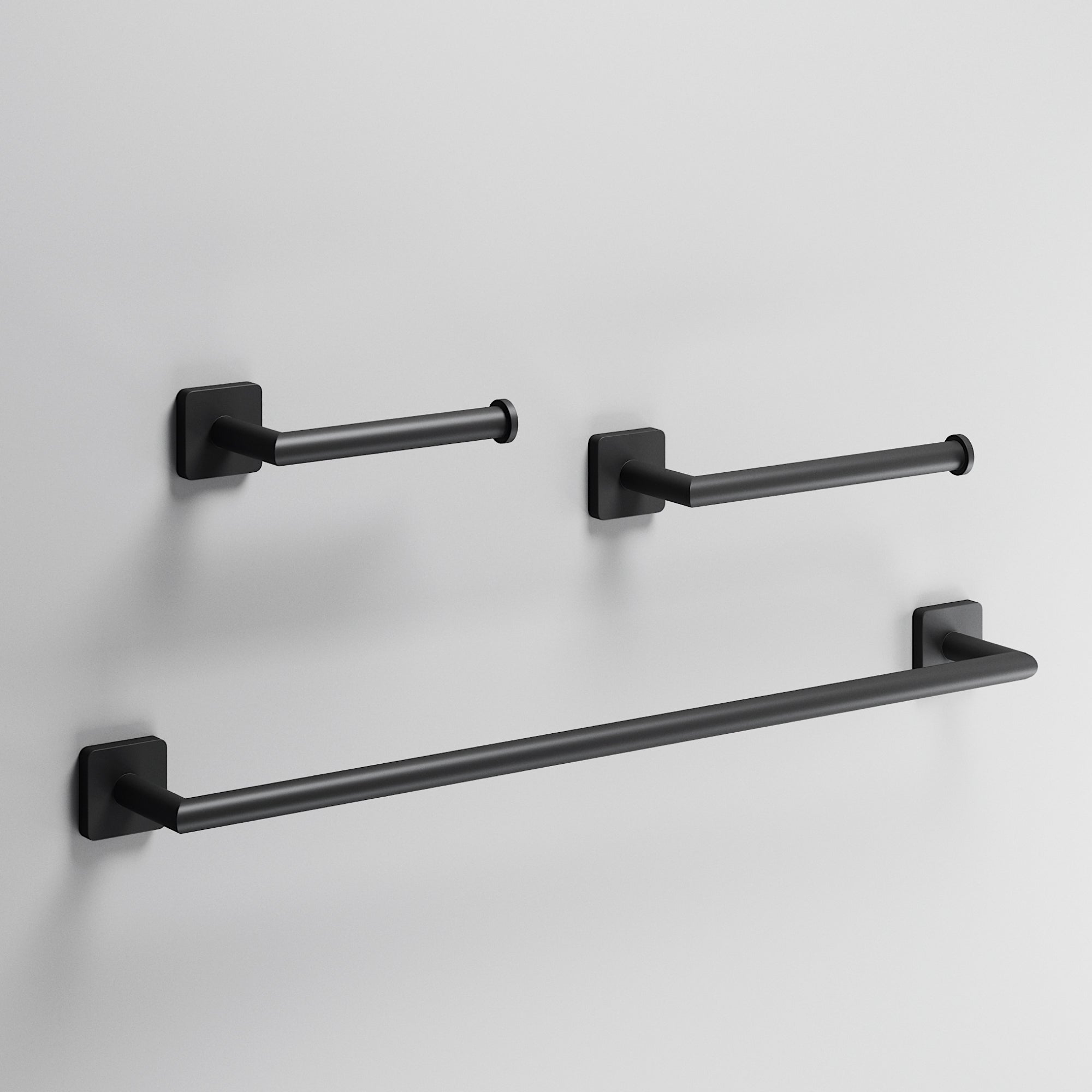 Satro 3-Piece Bath Hardware Set with 24 in. Towel Bar, Toilet Paper Holder, Hand Towel Holder