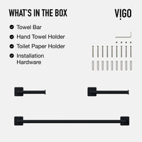 Satro 3-Piece Bath Hardware Set with 24 in. Towel Bar, Toilet Paper Holder, Hand Towel Holder