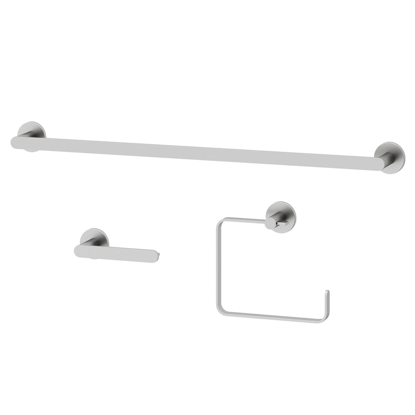 Arden 3-Piece Bath Hardware Set with 24 in. Towel Bar, Toilet Paper Holder, Hand Towel Holder
