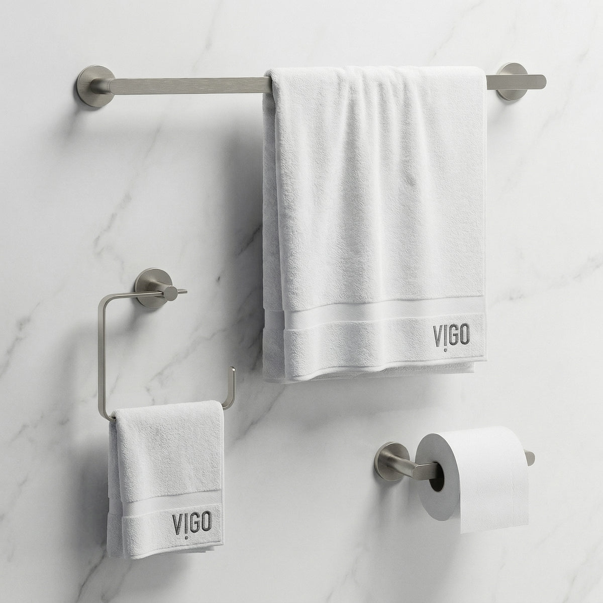 Arden 3-Piece Bath Hardware Set with 24 in. Towel Bar, Toilet Paper Holder, Hand Towel Holder