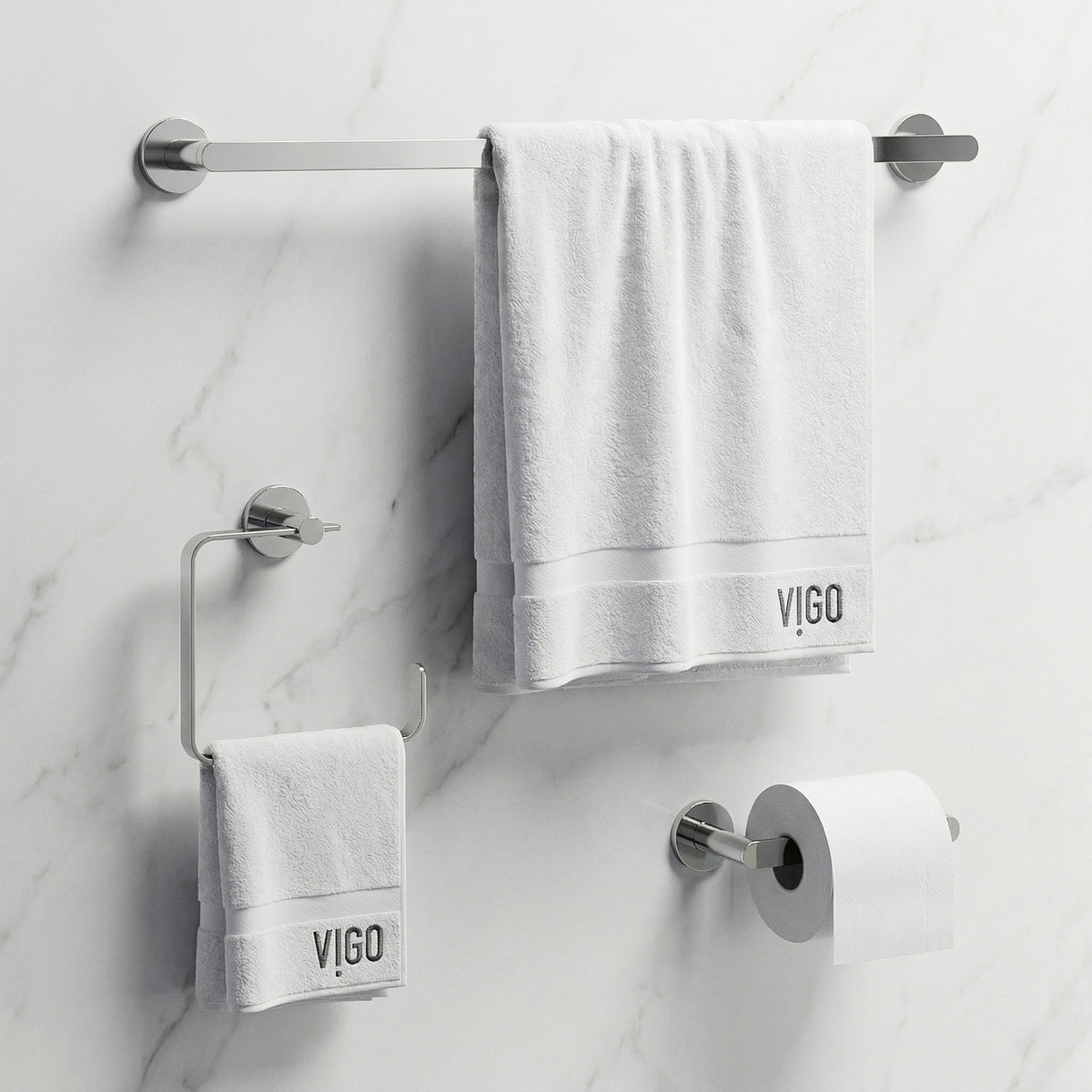Arden 3-Piece Bath Hardware Set with 24 in. Towel Bar, Toilet Paper Holder, Hand Towel Holder
