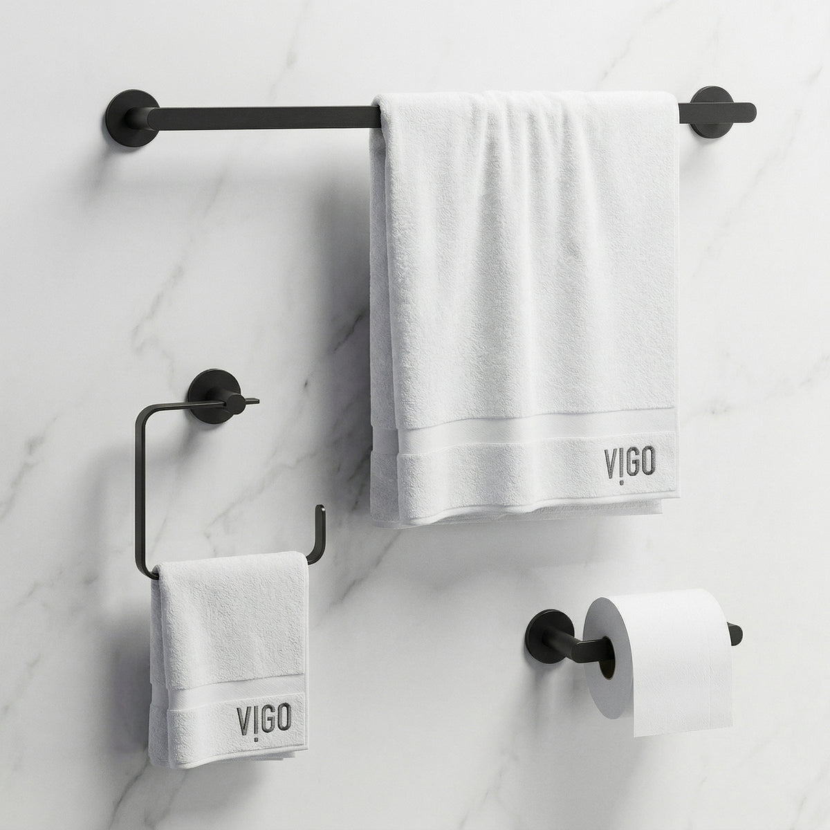 Arden 3-Piece Bath Hardware Set with 24 in. Towel Bar, Toilet Paper Holder, Hand Towel Holder