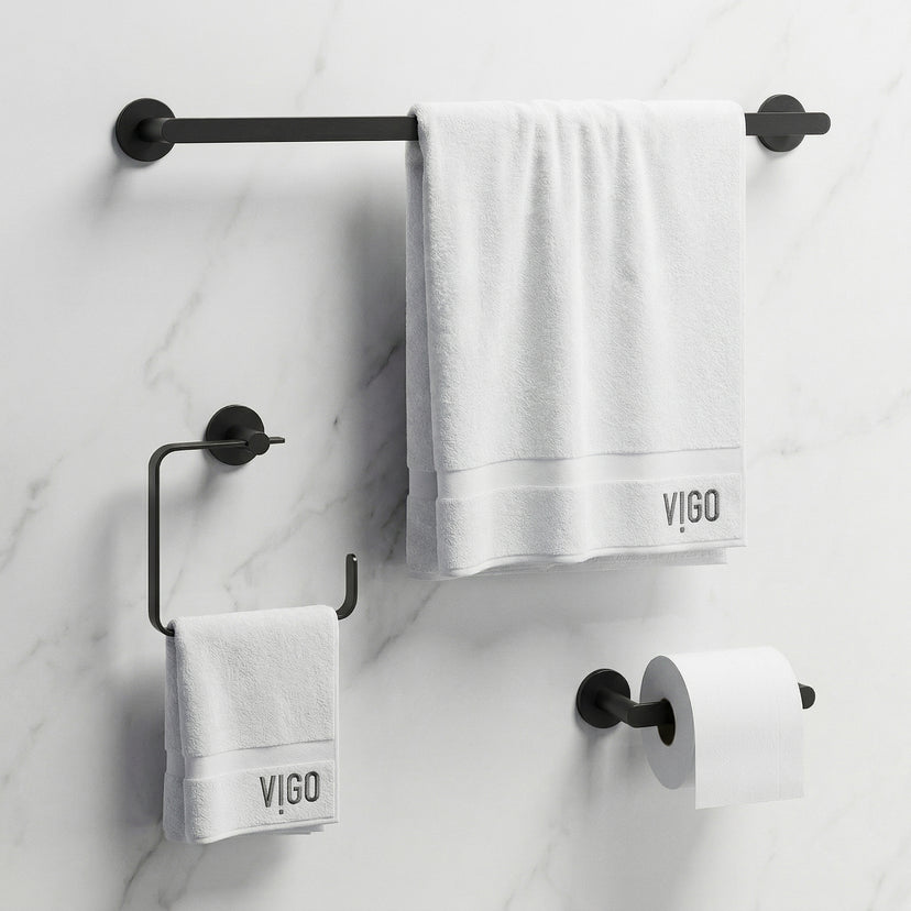 Arden 3-Piece Bath Hardware Set with 24 in. Towel Bar, Toilet Paper Holder, Hand Towel Holder
