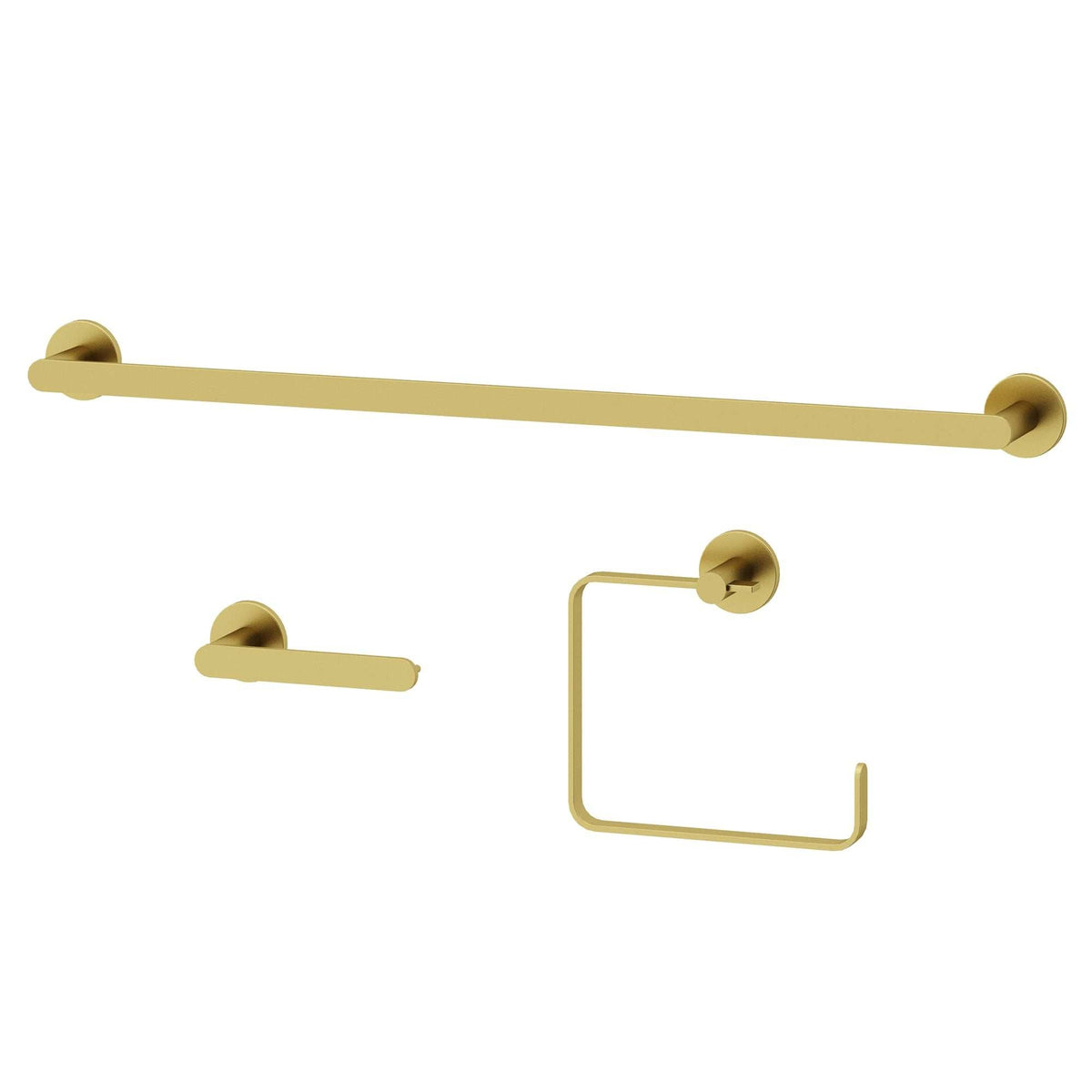 Arden 3-Piece Bath Hardware Set with 24 in. Towel Bar, Toilet Paper Holder, Hand Towel Holder