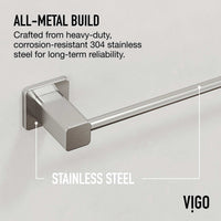 Meridian 3-Piece Bath Hardware Set with 24 in. Towel Bar, Toilet Paper Holder, Hand Towel Holder