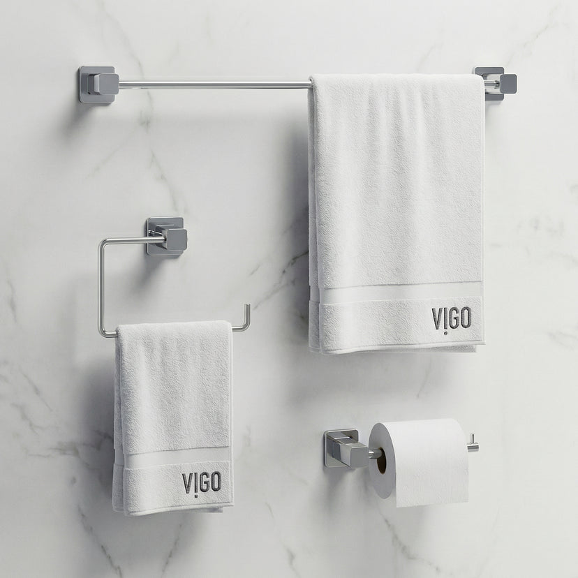 Meridian 3-Piece Bath Hardware Set with 24 in. Towel Bar, Toilet Paper Holder, Hand Towel Holder