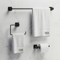 Meridian 3-Piece Bath Hardware Set with 24 in. Towel Bar, Toilet Paper Holder, Hand Towel Holder