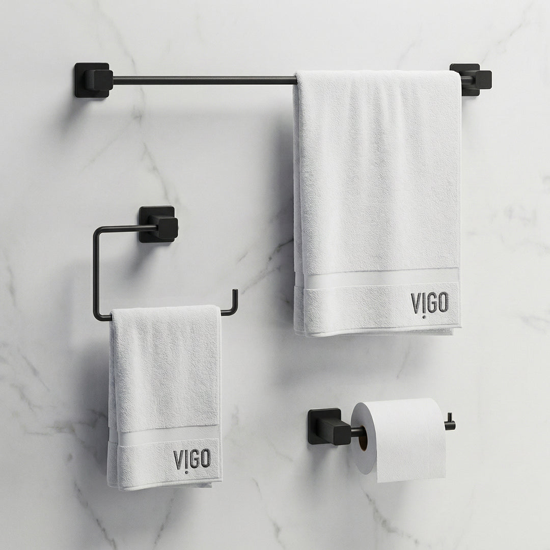 Meridian 3-Piece Bath Hardware Set with 24 in. Towel Bar, Toilet Paper Holder, Hand Towel Holder