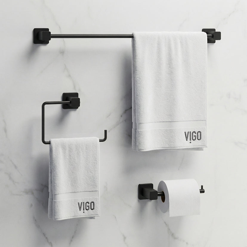 Meridian 3-Piece Bath Hardware Set with 24 in. Towel Bar, Toilet Paper Holder, Hand Towel Holder