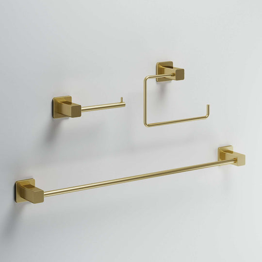 Meridian 3-Piece Bath Hardware Set with 24 in. Towel Bar, Toilet Paper Holder, Hand Towel Holder
