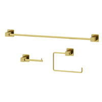 Meridian 3-Piece Bath Hardware Set with 24 in. Towel Bar, Toilet Paper Holder, Hand Towel Holder