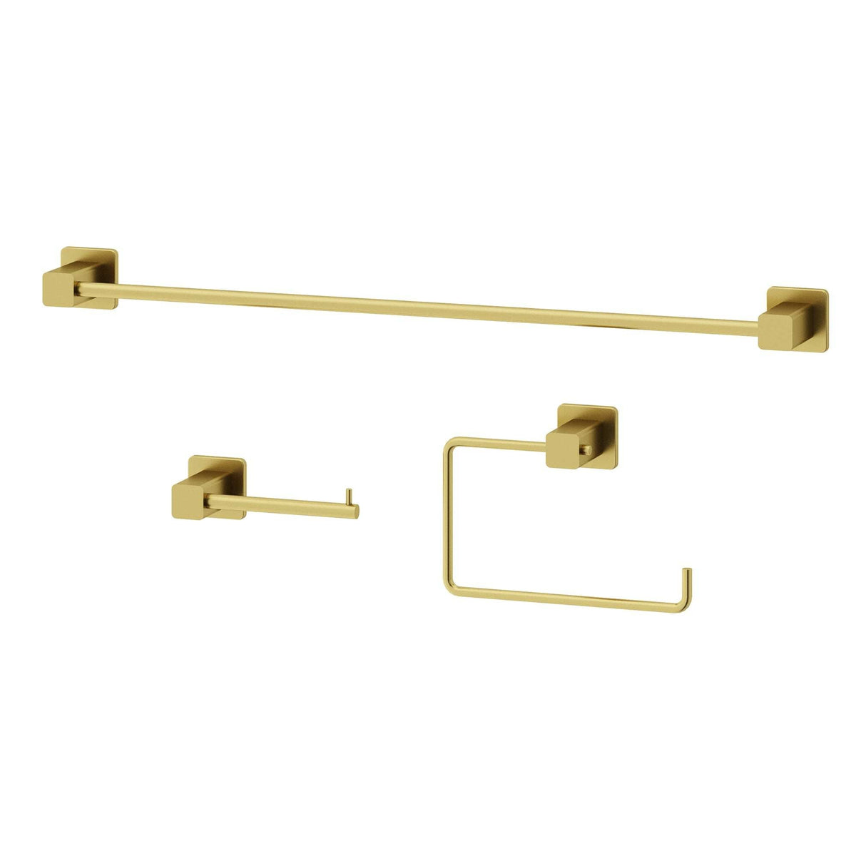 Meridian 3-Piece Bath Hardware Set with 24 in. Towel Bar, Toilet Paper Holder, Hand Towel Holder