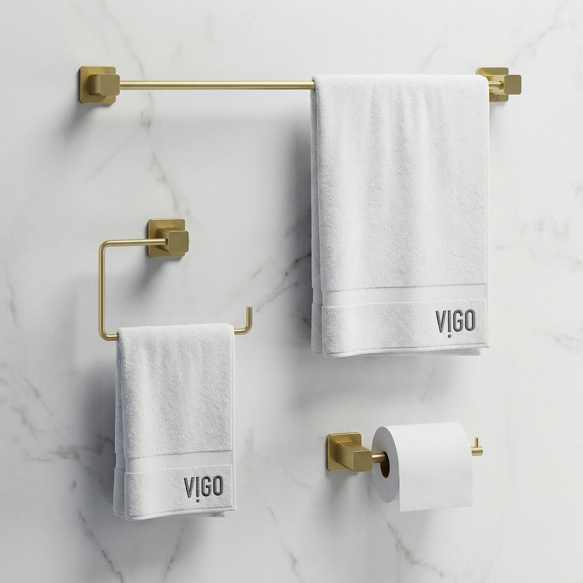 Meridian 3-Piece Bath Hardware Set with 24 in. Towel Bar, Toilet Paper Holder, Hand Towel Holder