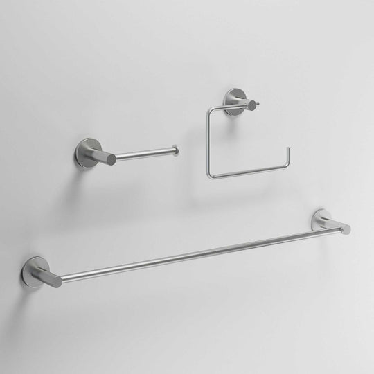 Cass 3-Piece Bath Hardware Set with 24 in. Towel Bar, Toilet Paper Holder, Hand Towel Holder